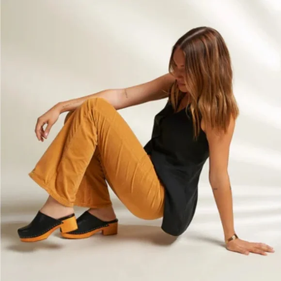 Charlotte Stone Martino Clogs LIKE NEW, Black, Size 8 - Picture 2 of 10